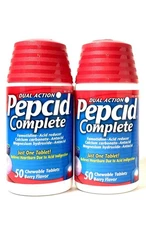 PEPCID COMPLETE 2 X 50 (100) *BERRY FLAVOR* CHEWABLE TABLETS