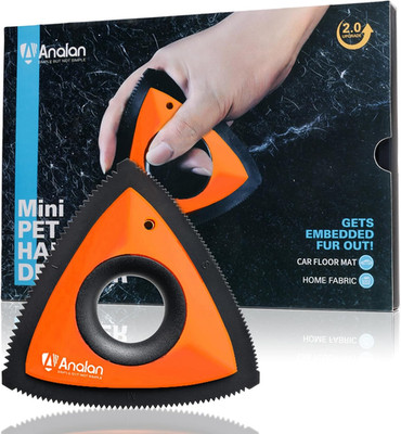 Mini Pet Hair Remover for Car Detailing Dog Hair Tool Brush(Orange) | Deep Clean