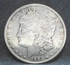 1891 $1 Morgan Silver Dollar