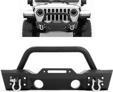 Stubby Front Bumper Compatible with 2007-2024 Jeep Wrangler JK JL Gladiator JT W