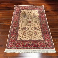 Antique Karastan Rajasthan Carpet Wool Area Rug 7.1′ × 11.1′ Ashara Agra Ivory