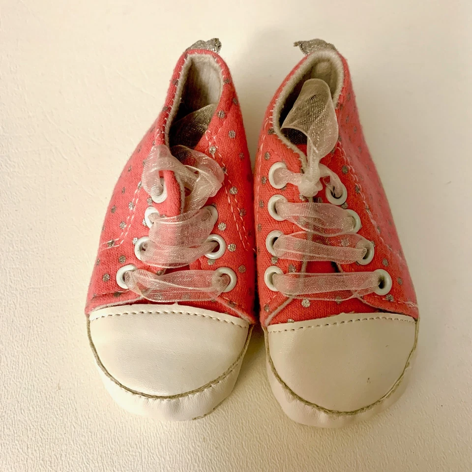 Zapatos de algodón rosa Duck Duck Goose 3-6M Foto 2 de 3