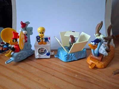 4 Jouets McDonald's 1995 LOONEY TUNES WARNER BROS - Série complète - Photo 1/4