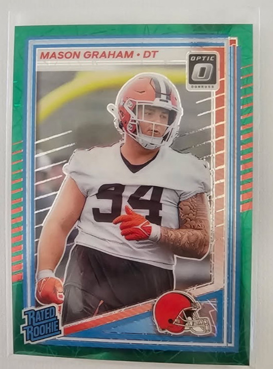 2025 Panini Donruss Optic Mason Graham Green Velocity Rookie Card #206