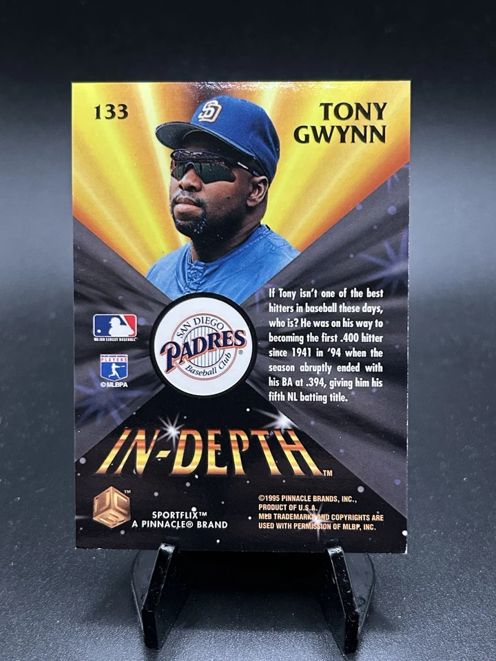1995 UC3 Artist's Proofs #133 Tony Gwynn Sportflix Pinnacle - Image 2 of 2