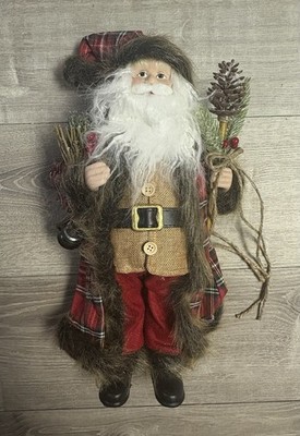 Valerie Parr Hill 18  Santa Claus Decrotive Figure Christmas Flannel