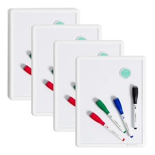 U Brands Contempo Magnetic Dry Erase White Board Bundle 8.5"x11" w/ Markers
