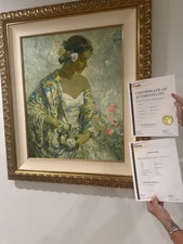 Royo, "Bella Serena" Limited Edition Serigraph on Clay-Board (29" x 24"), Number