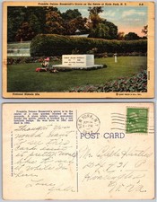 Franklin Delano Roosevelt Grave Hyde Park NY Postcard