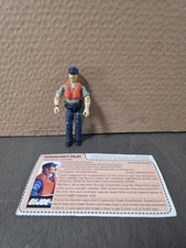 Vintage 1984 Hasbro GI Joe Hovercraft Pilot Cutter Action Figure & File Card