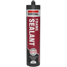 Soudal Frame Sealant White 290ml Trade Grade Acrylic Sealant for Windows, Doors