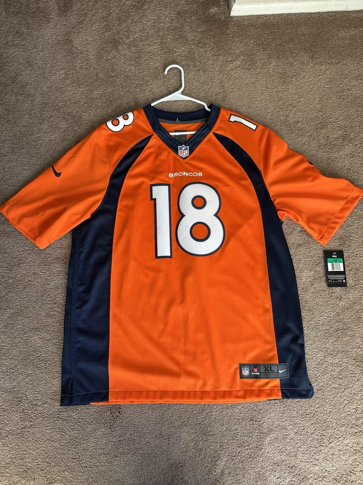 Camiseta Nike Denver Broncos Peyton Manning Limited para hombre XL nueva con etiquetas naranja Foto 2 de 4