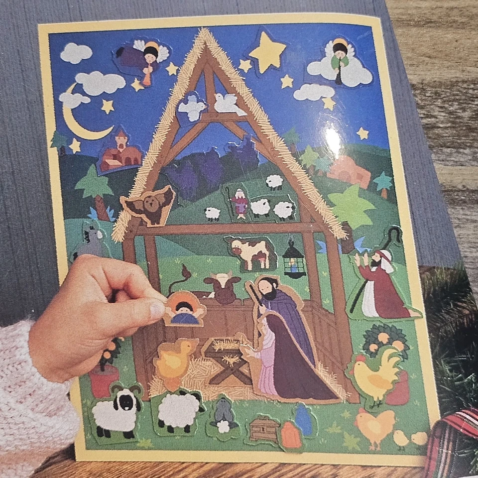 Christmas Hallmark First Noel Nativity Scene Advent Calendar Stickers & Envelope - Image 3 of 4