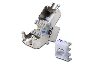 DIGITUS Keystone Jack Cat6a/RJ45/geschirmt/Metall/werkzeugfr