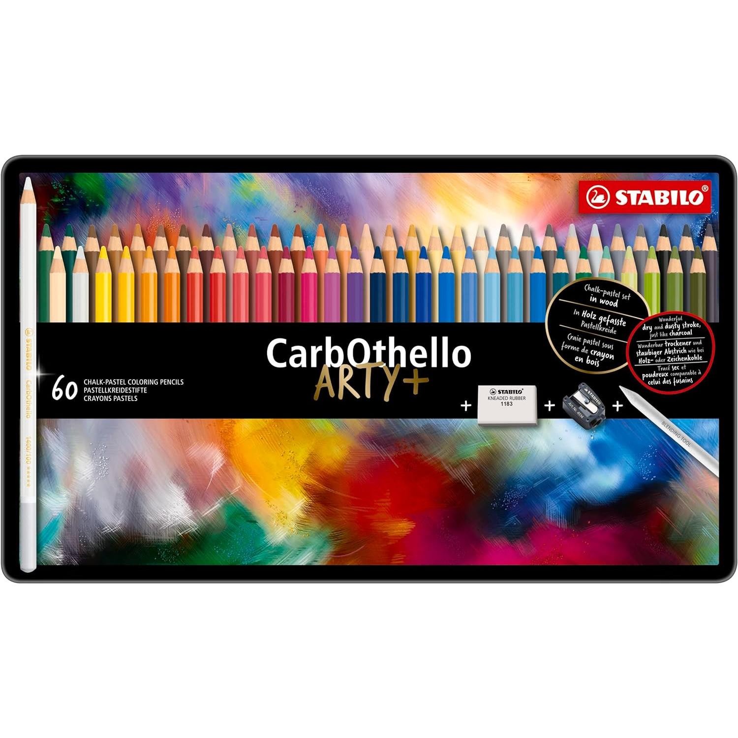 Crayons fusain pastel Stabilo CarbOthello pour dessiner vos portraits en atelier