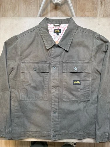Stan Ray Lined Trucker Jacket In Charcoal Duck Canvas, Size L - product listing photo