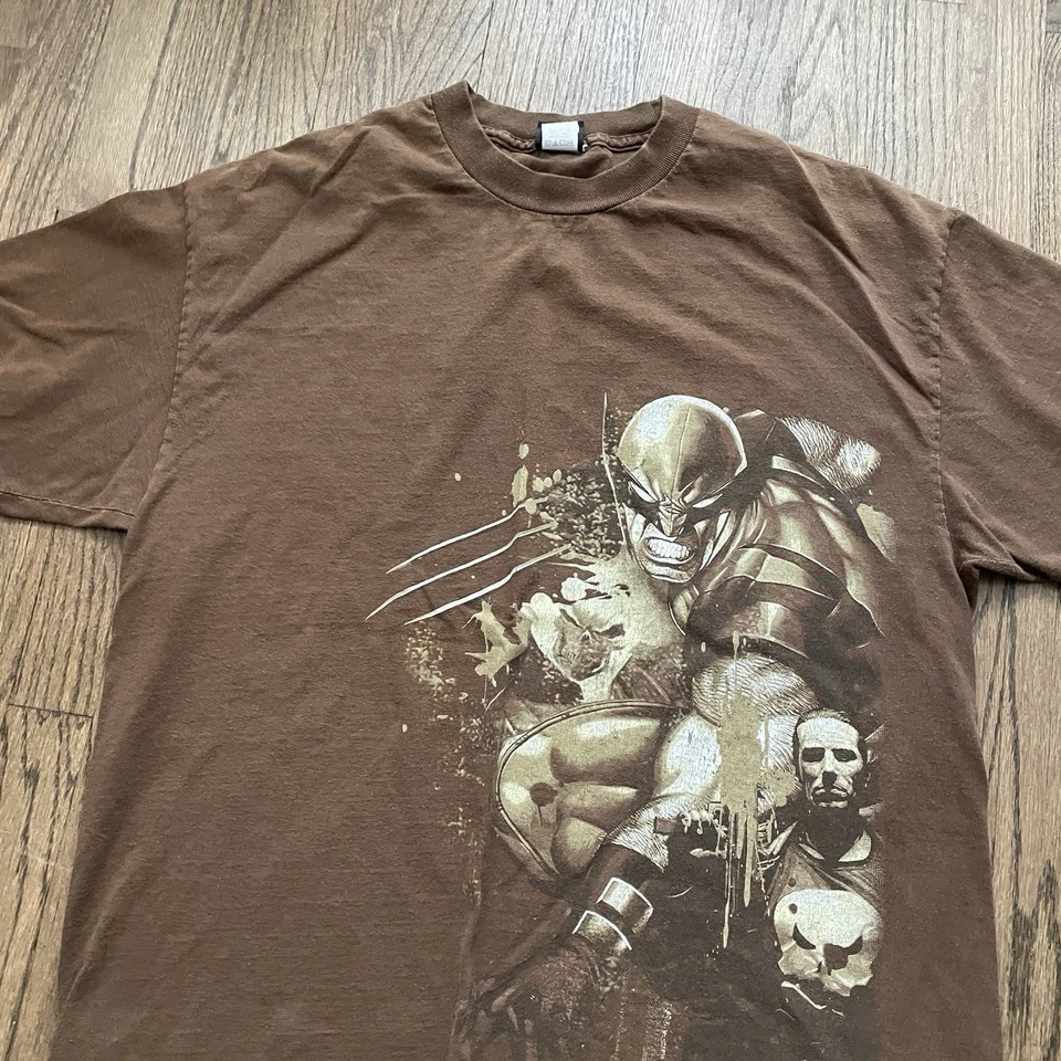 Vintage Y2K 2000s Marvel Comics Mad Engine Wolverine T-Shirt Men’s XL Punisher - Image 2 of 4