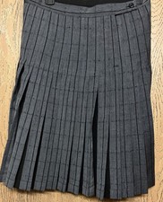 Vtg Pendleton 100 Virgin Wool Pleated Women's 10 Gray Career Skirt 90  s EUC