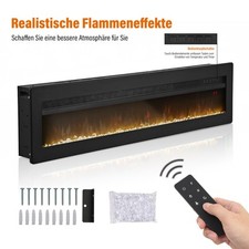 Elektrokamin Wandkamin Einbaukamin Elektrischer Kamin mit 3D-Flammeneffekt