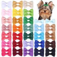 60PCS 2Inch Puppy Dog Bows with Clips,Small Handmade Hair Accessories Bow Pet...