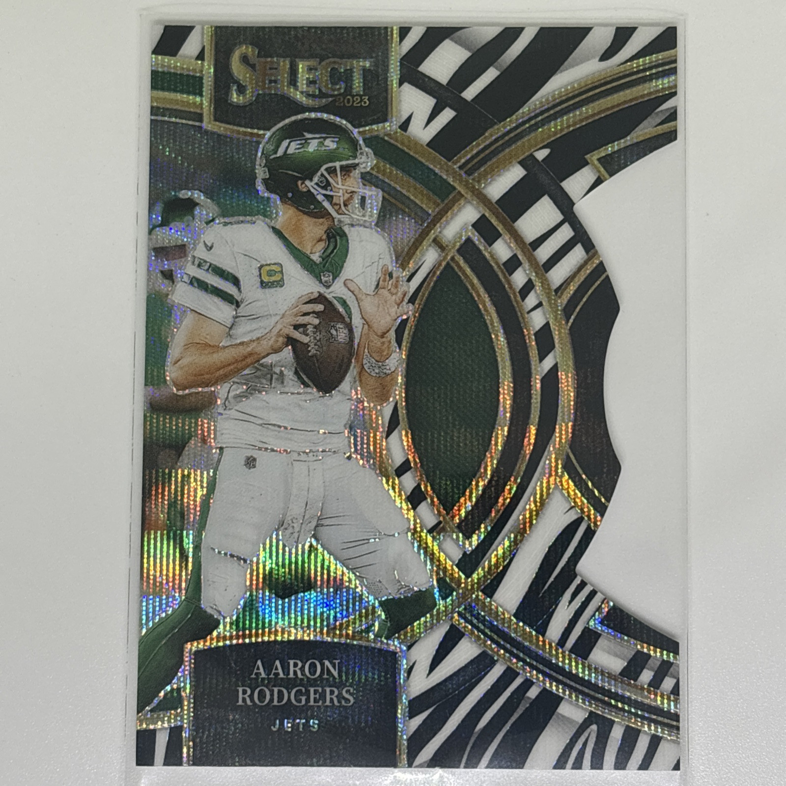 2023 PANINI SELECT DIE-CUT ZEBRA PRIZM #121 AARON RODGERS PSA 10