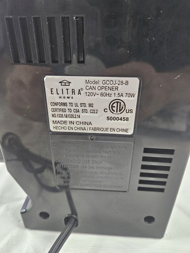 Abridor de latas eléctrico Elitra Home 4 en 1 debajo del gabinete abrelatas afilar cuchillas - Imagen 11 de 14