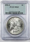 1898-O MS63 Morgan Silver Dollar $1 PCGS Brilliant Uncirculated