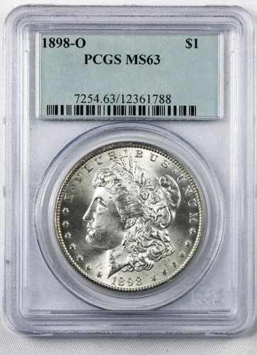 1898-O MS63 Morgan Silver Dollar $1 PCGS Brilliant Uncirculated