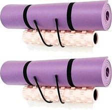 2 Pack Large Wall Mount Yoga Mat Storage Rack, Wall Shelf Organizer for Wheels, 