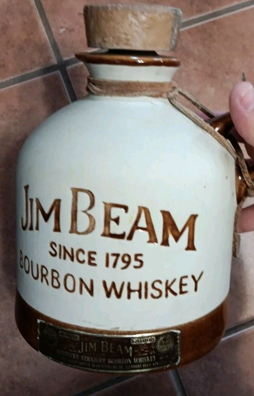 Jim Beam 1981 Bourbon Whiskey Jug Decanter Used 