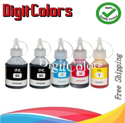 5PK Refill ink BT6000 BT5000 DCP-T300 T500/700W BT6001 BT5001 Non OEM Brother