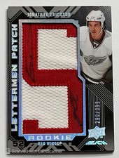 2008-09 Upper Deck UD Black Lettermen /399 Jonathan Ericsson #58 Rookie RC Read