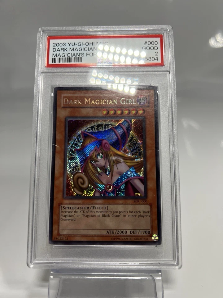 PSA 2 YUGIOH Dark Magician Girl MFC-000 Unlimited Magican's Force Secret Rare - Image 2 of 4
