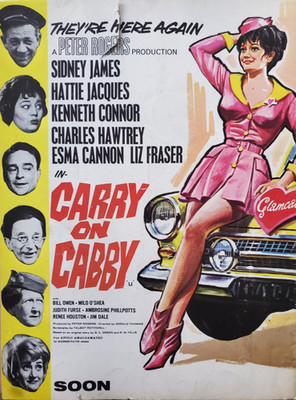 ABC FILM REVIEW NOV 1963  CARRY ON CABBY, DIANA DORS - TEAR ON BACK COVER