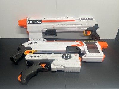 2 NERF Ultra 3 Gun Dart Blaster Pump-Action. 1 Rival Kronos XVIII-500. Set Of 3