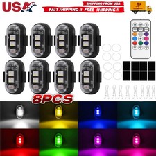 8pcs Wireless Led Strobe Lights With Remote Control 8 Colors Usb Rechargeable 8pcs Wireless Led Strobe Lights With Remote Control 8 Colors Usb Rechargeable