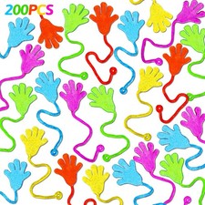 200PCS Glitter Sticky Hands - Kids Birthday Party Favors Classroom Prizes