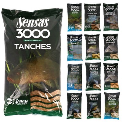 Sensas 3000 Angelfutter 1kg Grundfutter Lock Futter Brassen Karpfen Schleien 