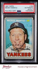 1967 Topps #150 Mickey Mantle Autograph Signed PSA/DNA AUTHENTIC AUTO 7 Yankees