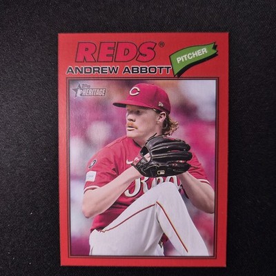 2026 Topps Heritage Andrew Abbott #31 Red Border Parallel Cincinnati Reds MLB 