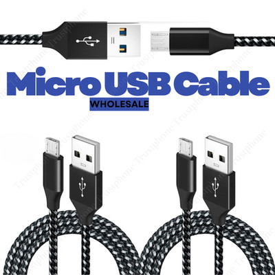 Bulk Lot 3/6/10FT Micro USB Fast Charger Cable For Samsung LG Charging Data Cord