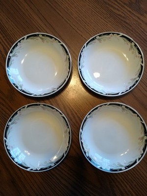 CROWN MING FINE CHINA  MICHELLE  JIAN SHIANG 4 SOUP SALAD BOWLS 7 1/2'' DIAMETER