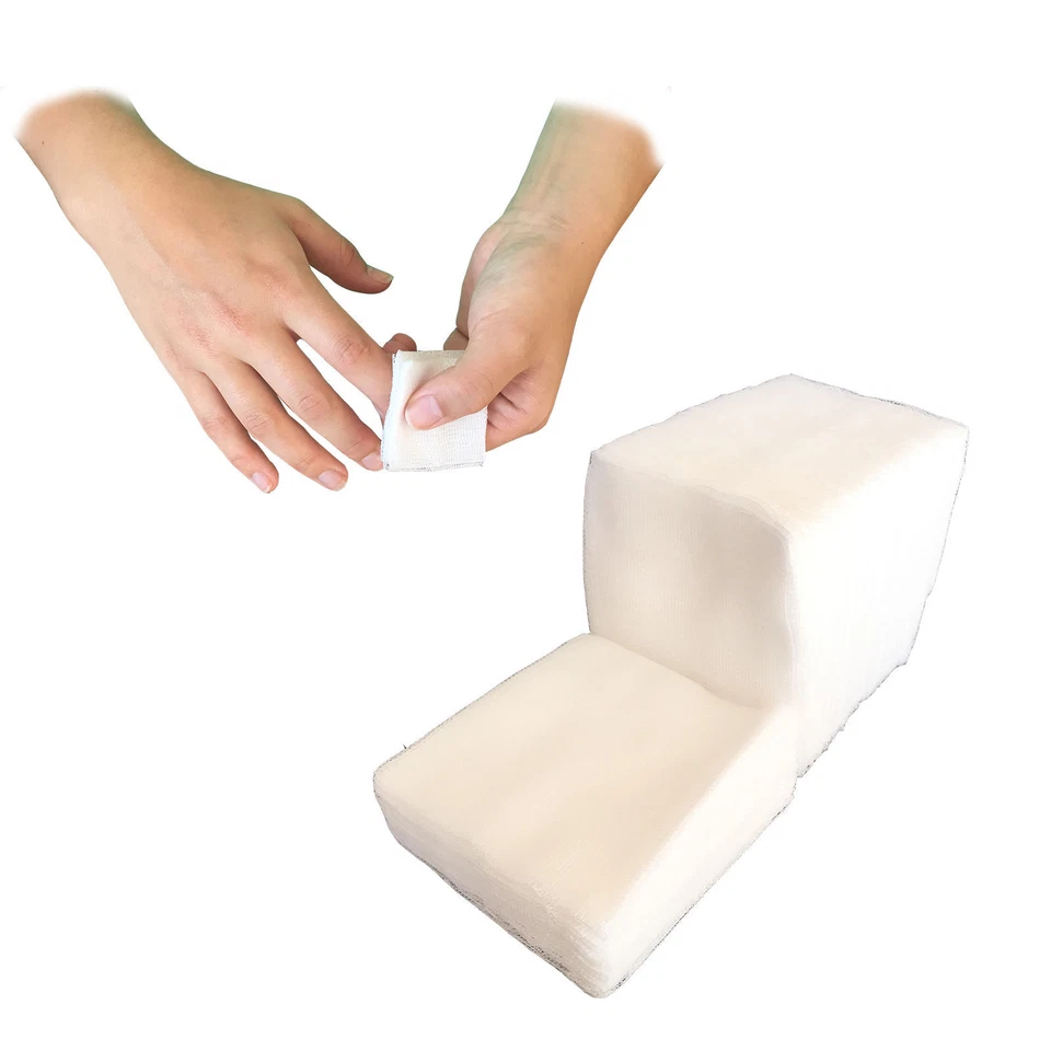 QUALICARE PREMIUM NON-STERILE PEDICURE MANICURE 8 PLY LINT FREE SWABS 100 PACK