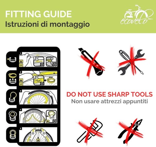 CAMERA D'ARIA BICI 12" - 14" - 16" - 20" - 24" - 26" - 28" CON VALVOLA ITALIA - Imagen 4 de 6