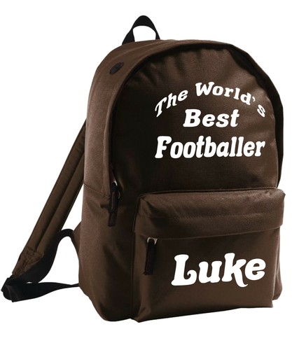 Kids Bag Personalised Footballer Backpack Add Name Girls Boys Football Sport - Picture 10 of 11