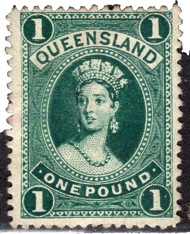Mint Hinged Postage Queensland Stamps