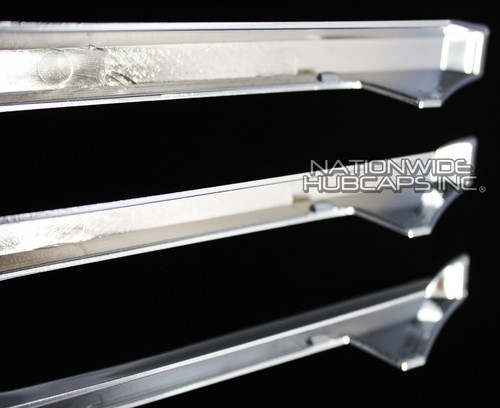 14-15 Chevy Silverado 1500 Z71 CHROME Snap On Grille Overlay Grill Cover Inserts - Picture 7 of 8