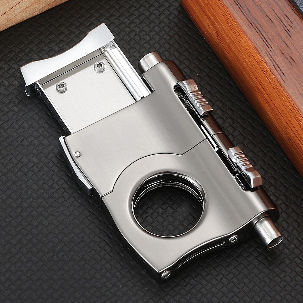 Cigar Cutter Punch Built 2 Punches Tool Stainless Steel Blade scissors