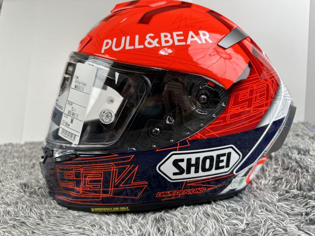 X-FOURTEEN マルケス5 TC-1 RED／WHITE Webike | SHOEI ショウエイ X-14 MARQUEZ5［X-FOURTEEN エックス