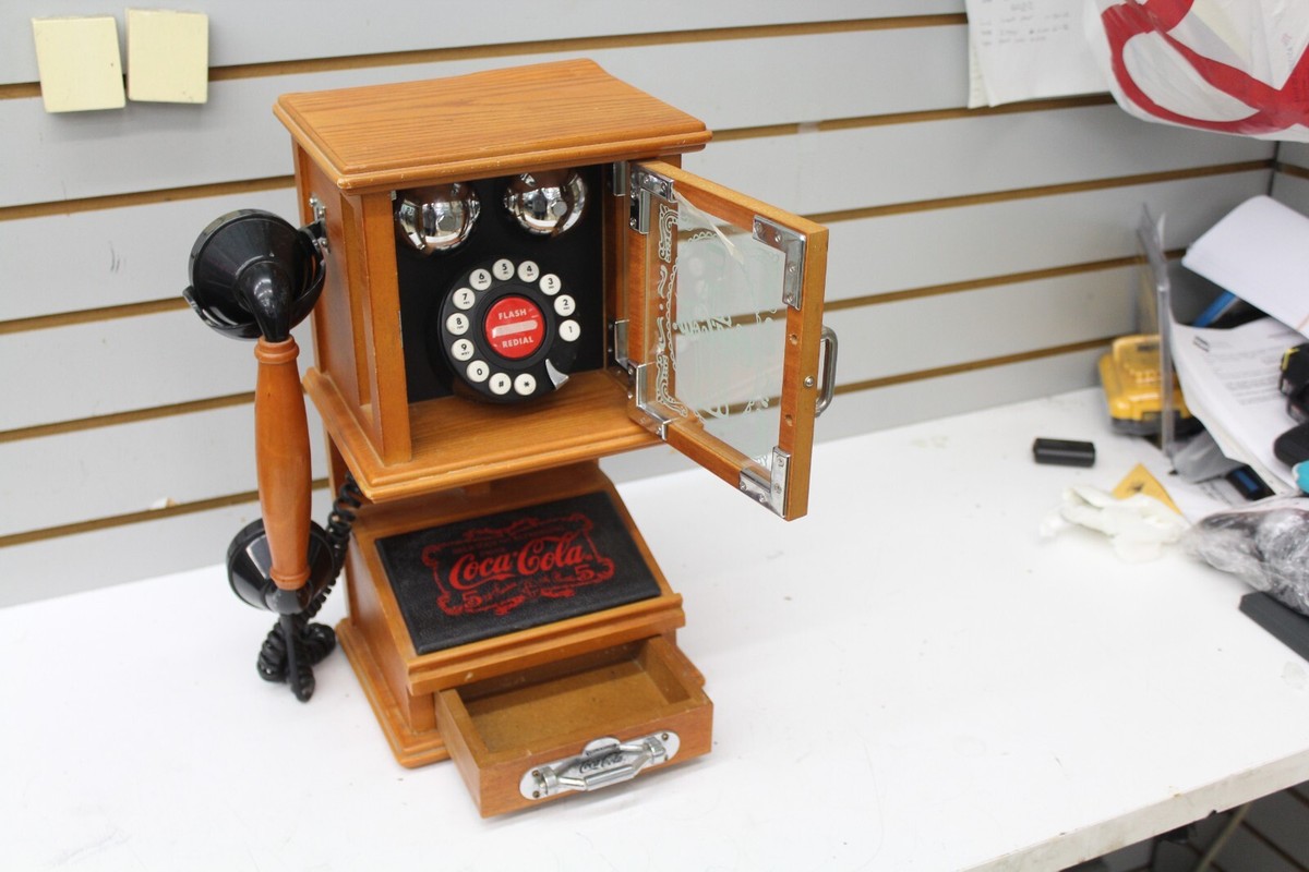 COCA-COLA Nostalgic Wall Hanging Push Phone Retro Telephone